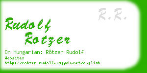 rudolf rotzer business card
