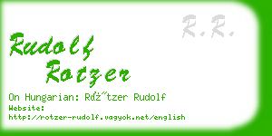 rudolf rotzer business card